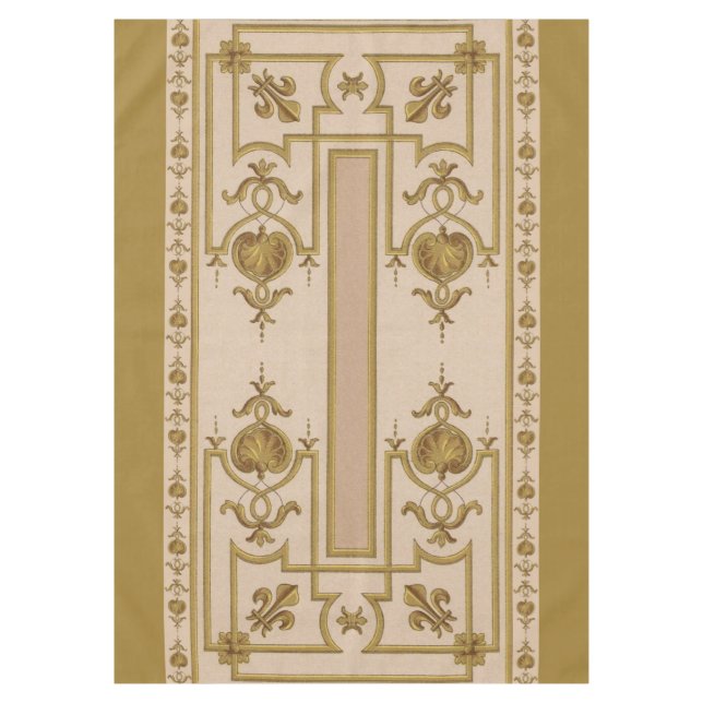 Toalha De Mesa impressão barroco de ouro opulso (Frente)