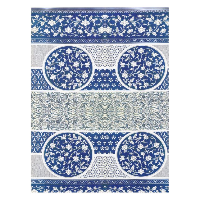 Toalha De Mesa Impressão Clássico de Ornamento Floral (Frente)