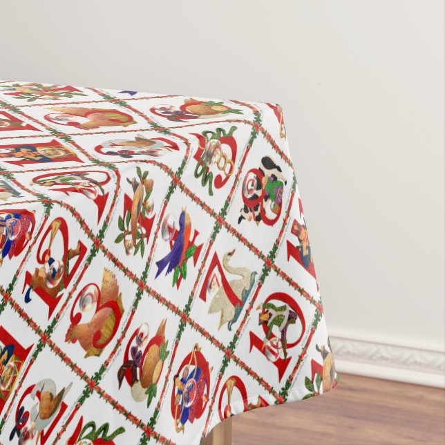 Toalha De Mesa Impressão de Colcha dos 12 Dias de Natal (Posição Original)
