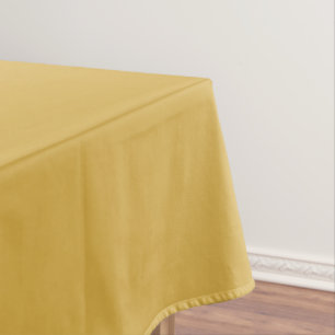 Toalha De Mesa Impressão de Cor Sólida Amarela Espicante, Vinta