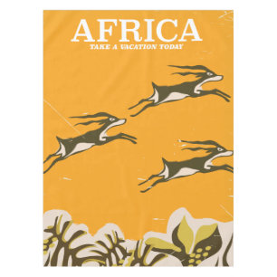 Toalha De Mesa Impressão de férias vintage africana