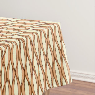 Toalha De Mesa Impressão de fita de meados do século - camelo beg