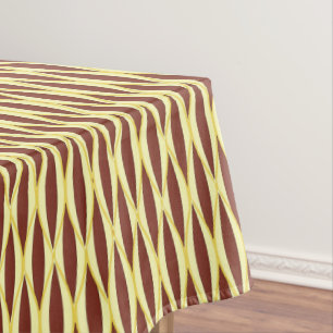 Toalha De Mesa Impressão de fita do século médio - castanho e