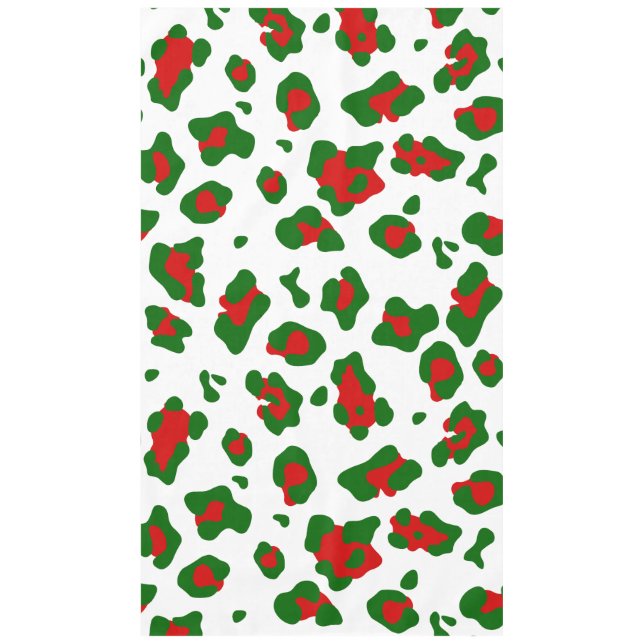 Toalha De Mesa Impressão de leopardo de natal feia (Frente)
