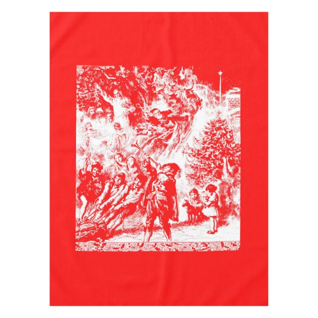 Toalha De Mesa Impressão de Natal passado (Frente)