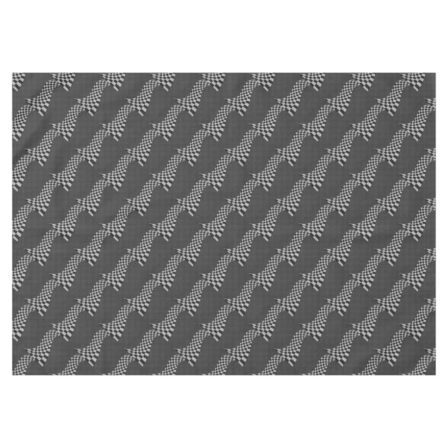 Toalha De Mesa Impressão de Onda de Bandeira de Fibra de Carbono (Frente (Horizontal))