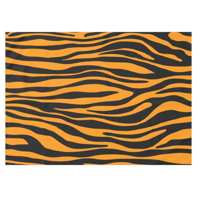 Toalha De Mesa Impressão de Princeton Orange Zebra (Frente (Horizontal))