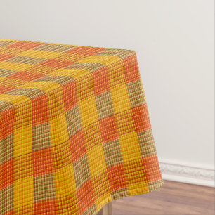 Toalha De Mesa Impressão de Tartan de outono,