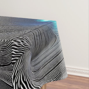 Toalha De Mesa Impressão de Zebra Illusão Óptica, Tablecloth