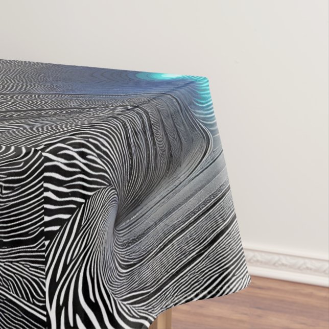 Toalha De Mesa Impressão de Zebra Illusão Óptica, Tablecloth (Posição Original)