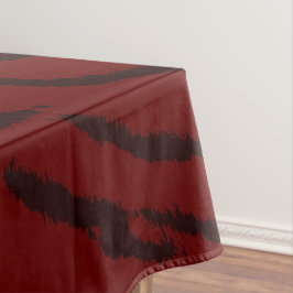 Toalha De Mesa Impressão Digital do Tigre Vermelho