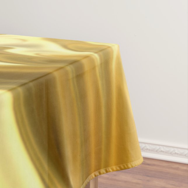 Toalha De Mesa Impressão Digital Ouro Líquido (Posição Original)