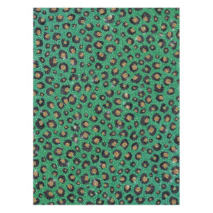 Toalha De Mesa Impressão Dourada de Leopardo Preto- brilhante Ele