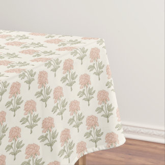 Toalha De Mesa Impressão Floral de Peônia Bloco Vintage Cottage R