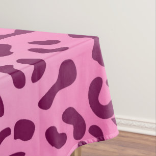 Toalha De Mesa Impressão Leopardo Rosa-na moda