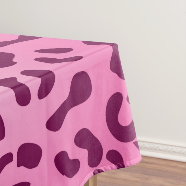 Toalha De Mesa Impressão Leopardo Rosa-na moda (Posição Original)