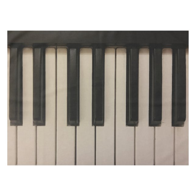 Toalha De Mesa Impressão original das chaves do piano (Frente (Horizontal))