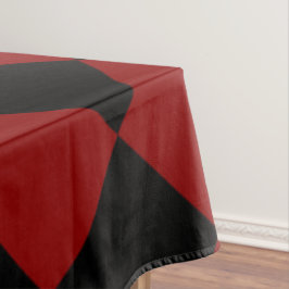 Toalha De Mesa Impressão preto e vermelho do verificador do