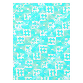 Toalha De Mesa Impressão Turquoise Folk Estilizada Branco