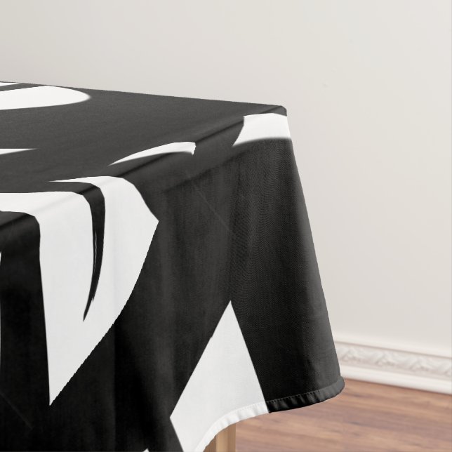 Toalha De Mesa Impressionante Tablecloth Preto e Branco da Arte M (Posição Original)