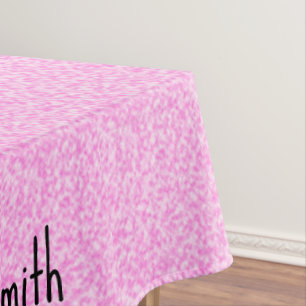 Toalha De Mesa Incrível padrão branco e rosa mágico