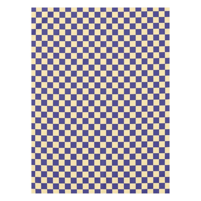 Toalha De Mesa Indigo and butter checkerboard pattern (Frente)