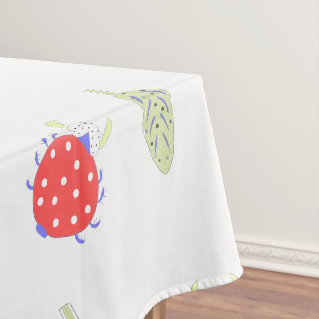 Toalha De Mesa Insetos e folhas em forma de permuta (Posição Original)