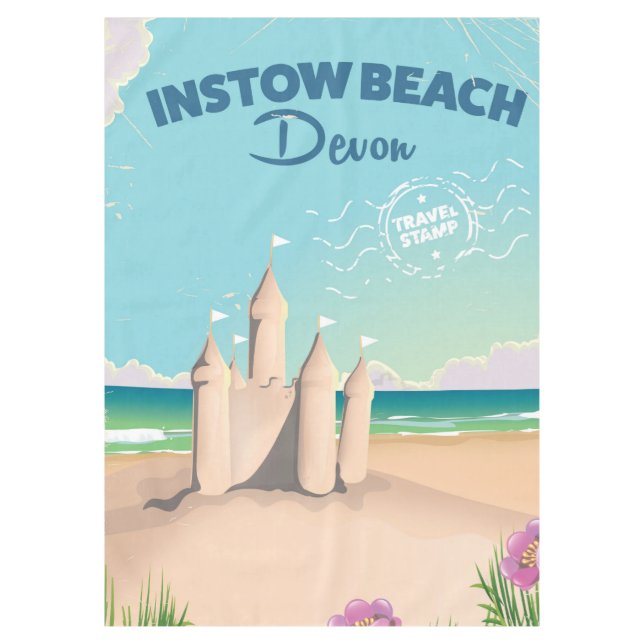 Toalha De Mesa Instow Beach Devon viagens vintage (Frente)