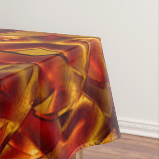 Toalha De Mesa Interconexão de gravatas de laranja queimadas, efe