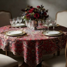 Intricately Woven Persian Rug Red Floral