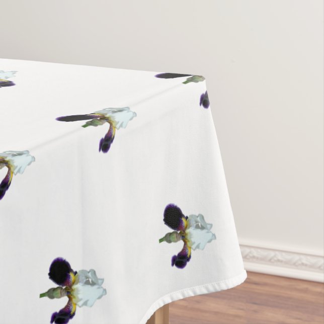 Toalha de Mesa Íris Roxa e Branca (Posição Original)