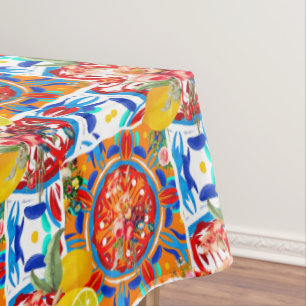 Toalha De Mesa Italiano,verão,citros,motivos florais