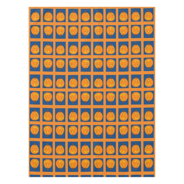 Toalha De Mesa Jack o' Lantern Blue e Orange Tablecloth (Frente)
