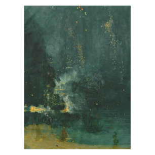 Toalha De Mesa James Whistler - Noite em preto e Dourado