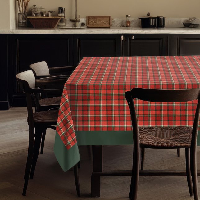 Toalha De Mesa Jantadas tradicionais de Xadrez de Natal Cozy Wint (Traditional Christmas Plaid Cozy Winter Dinners Tablecloth)