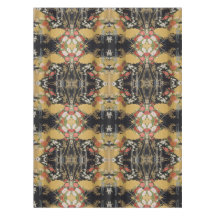 Jantar Dourado de algodão Floral Japonês Vermelho