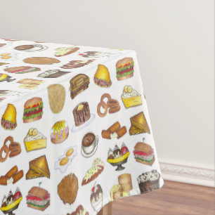 Toalha De Mesa Jantar Greasy Spoon Clássico do Contador de Almoço