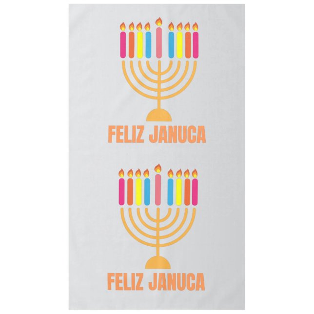 Toalha De Mesa Januca, Feliz Januca, Menorah, Masada, Janucia (Frente)