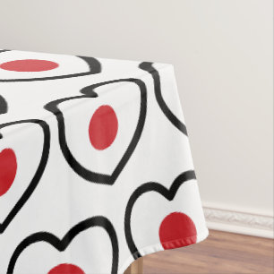 Toalha De Mesa Japão Sinalizador Japonês Heart