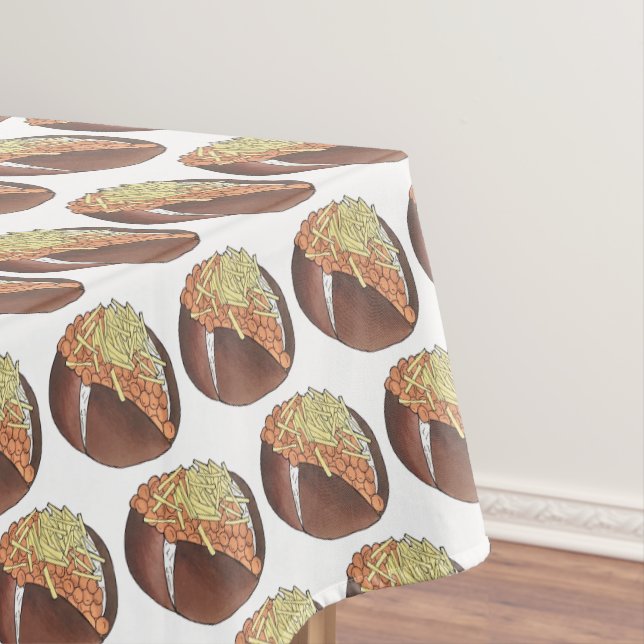 Toalha De Mesa Jaqueta Batata cozida Comida britânica de batata (Posição Original)