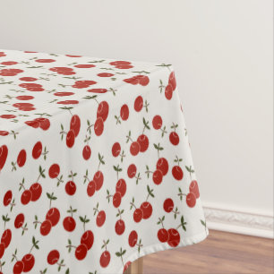 Toalha De Mesa Jardim das Cerejas Vermelhas de Verão Doce