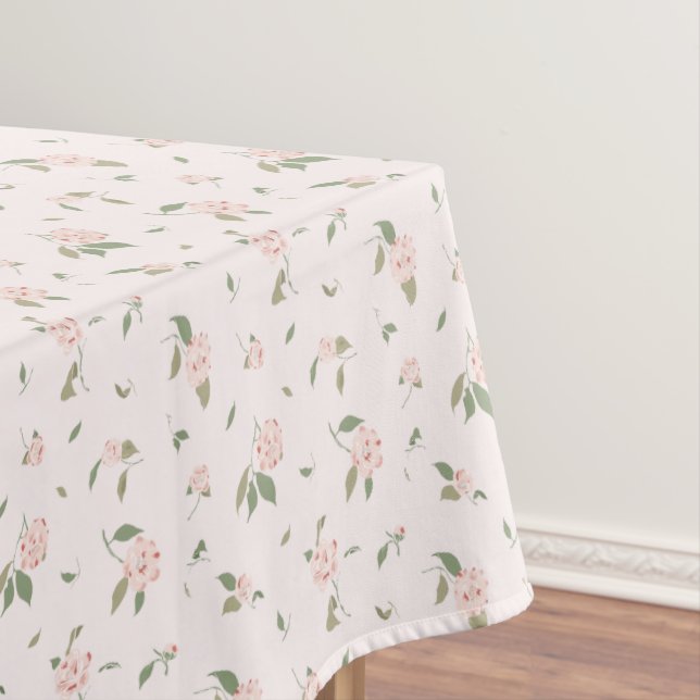 Toalha De Mesa Jardim de Camélia Rosa Suave (Posição Original)