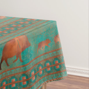 Toalha De Mesa Jardim de Cobre Grande da Família de Javelina Cute