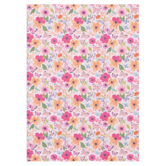 Toalha De Mesa Jardim de Flores Rosa Bonito