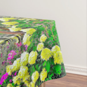 Toalha De Mesa Jardim de Hydrangea do Chartreuse Green Limelight