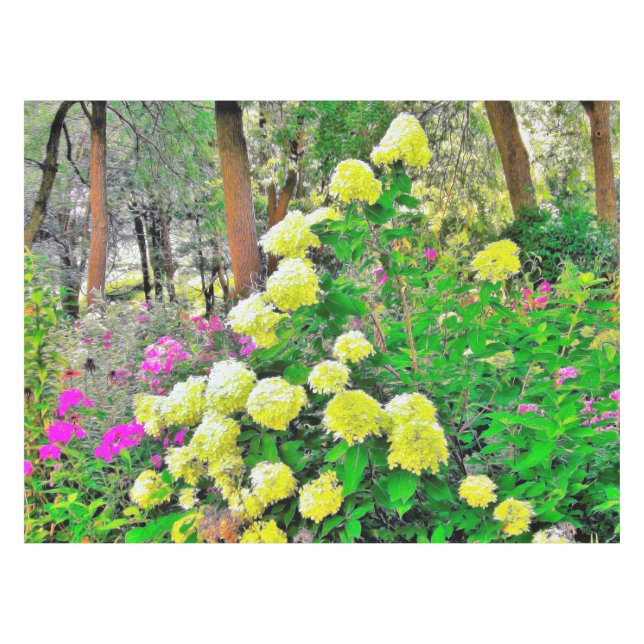 Toalha De Mesa Jardim de Hydrangea do Chartreuse Green Limelight (Frente (Horizontal))