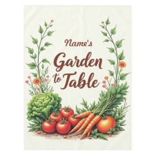 Toalha De Mesa Jardim de Nomes Editável para Mesa