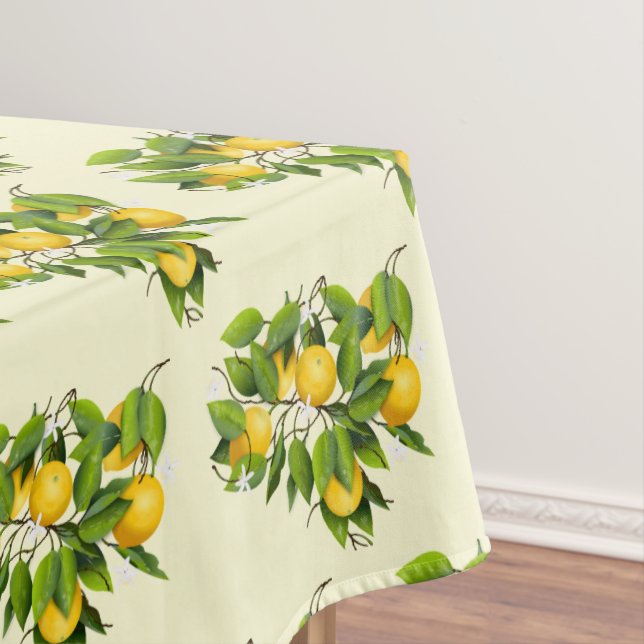 Toalha De Mesa Jardim Floral de Fruta de Limão Citrus (Posição Original)