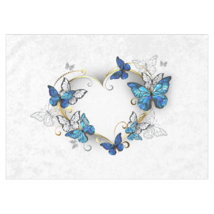 Toalha De Mesa Jewelry Heart with Butterflies Morpho