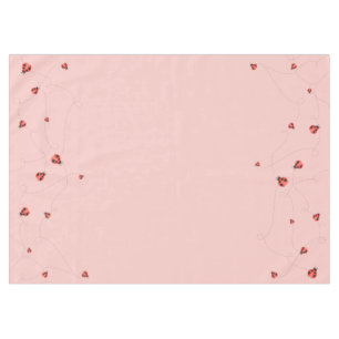 Toalha De Mesa Joaninhas a Voar em Aquarela Rosa